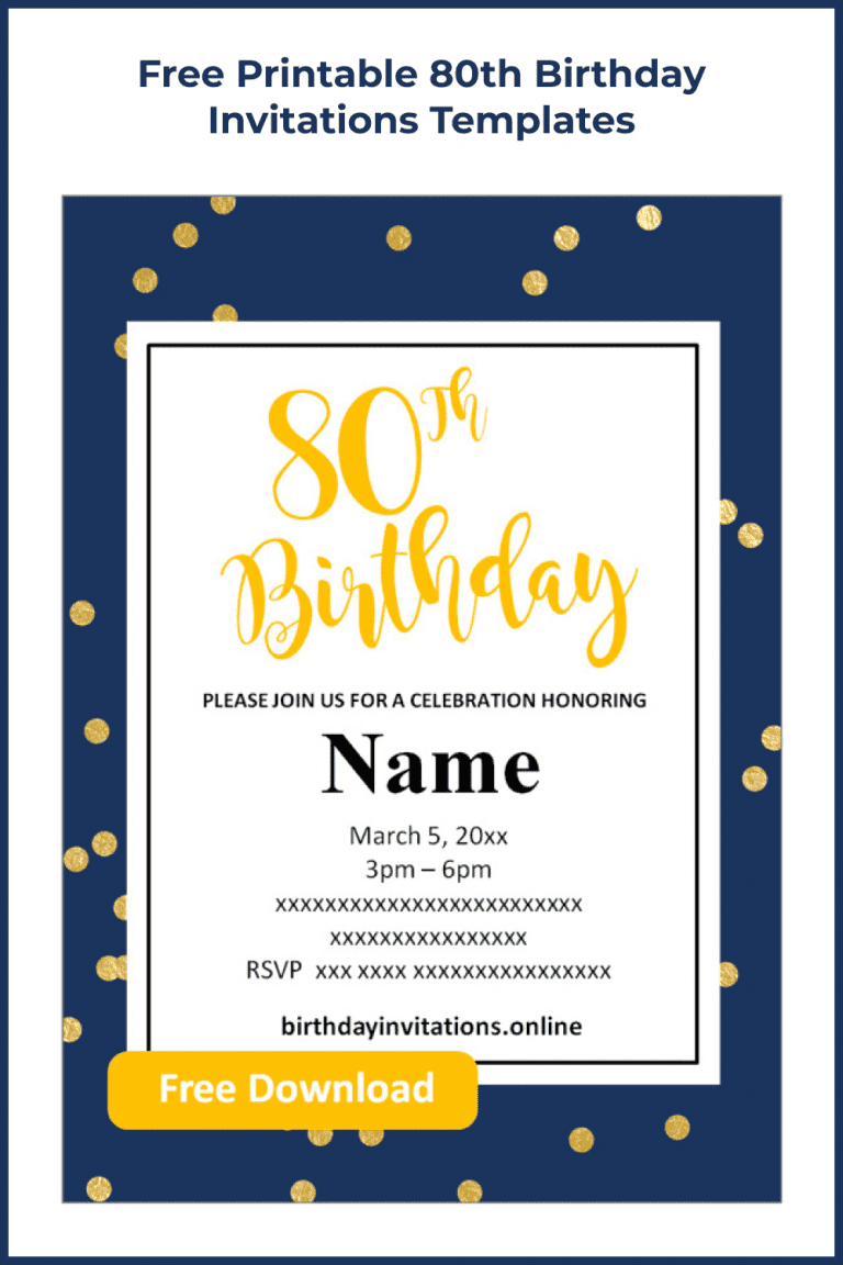 Best Th Birthday Invitations For Free And Premium Options