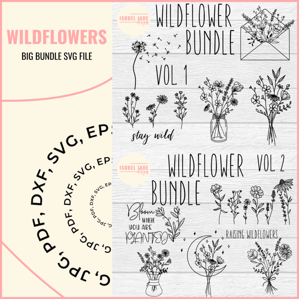 Wildflowers Svg Bundle Masterbundles