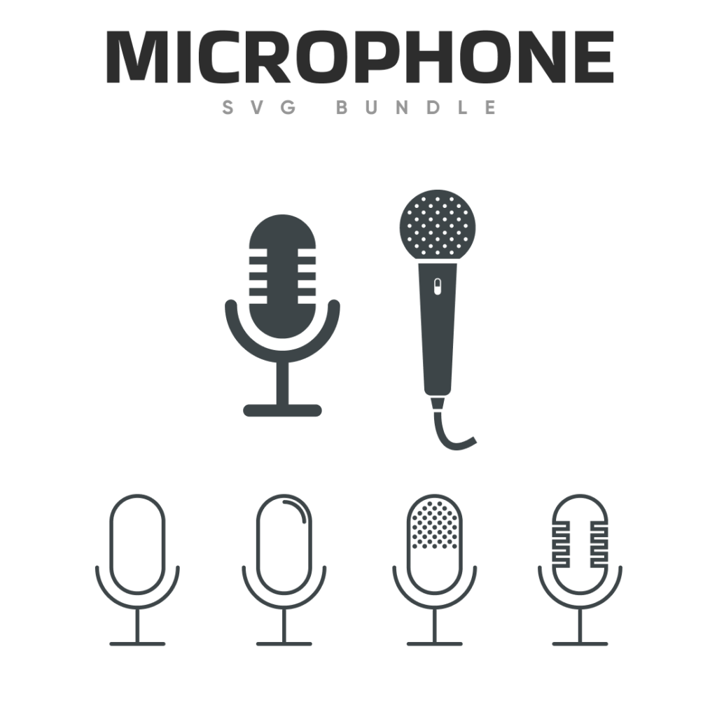 Microphone SVG MasterBundles