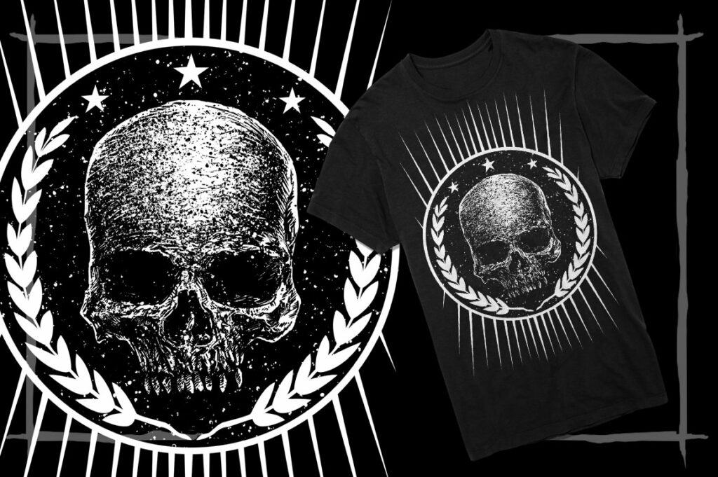 Skulls T Shirt Designs Bundle Apparel Merchandise MasterBundles