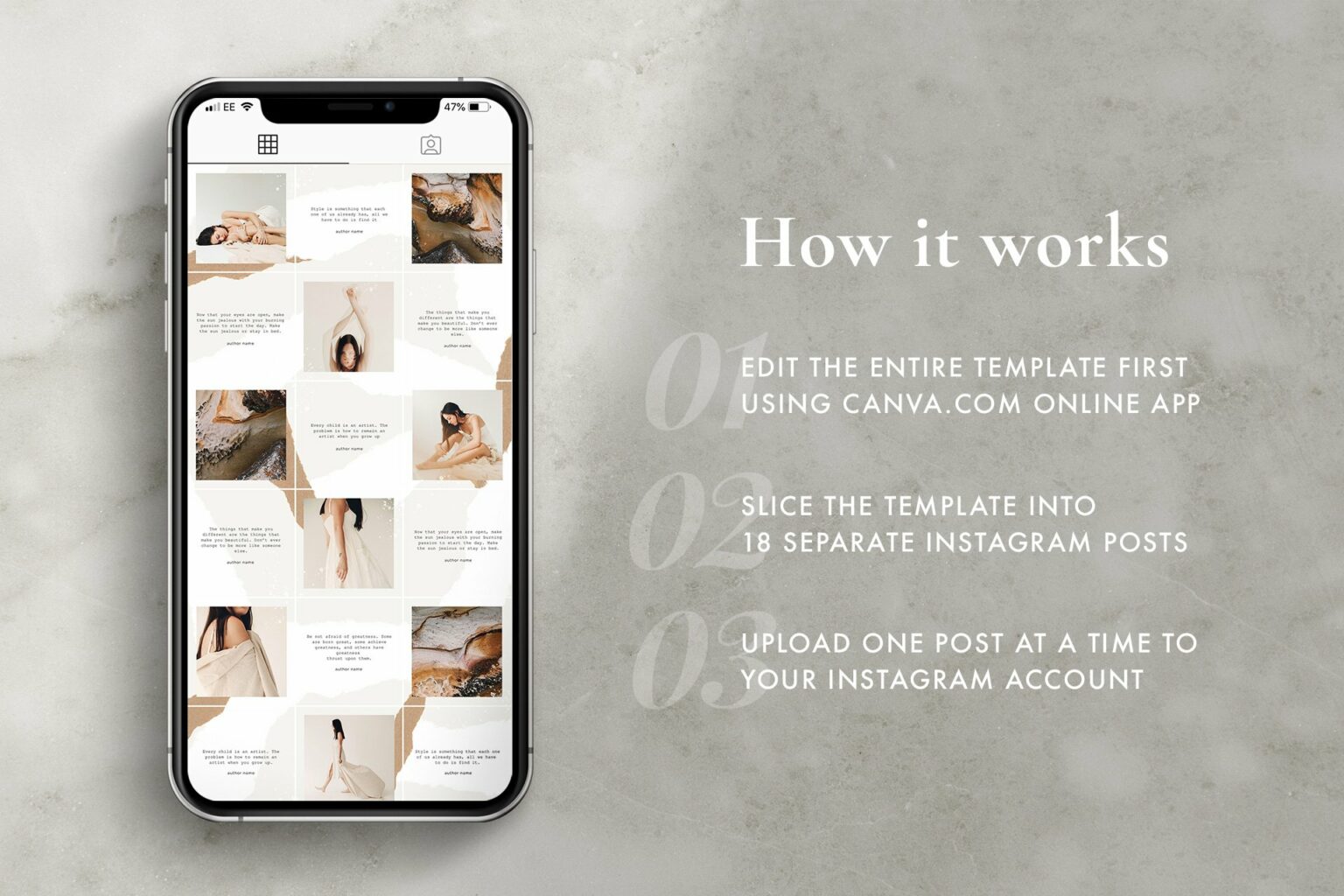 Thea Instagram Puzzle Canva Masterbundles