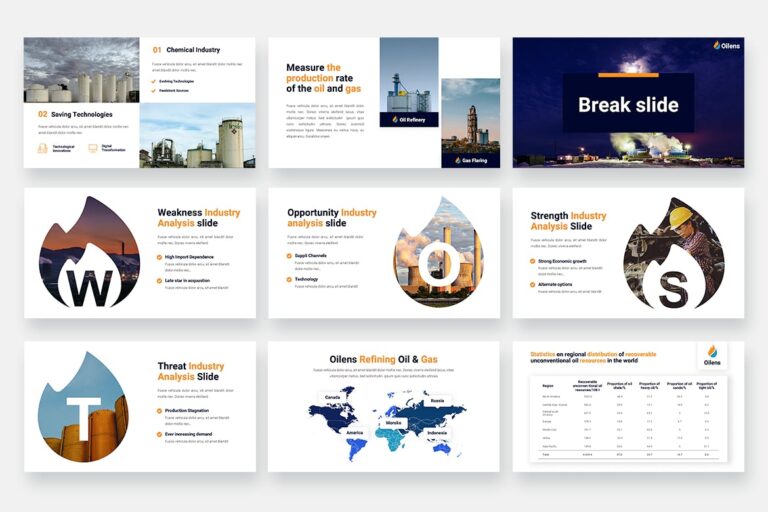 Oilens Oil Gas Industry Powerpoint Template Masterbundles