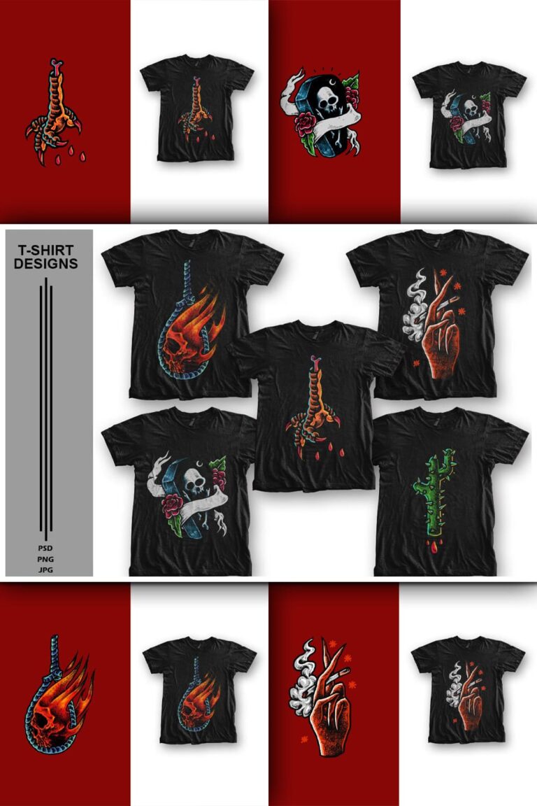 Tattoo Style T Shirt Designs Masterbundles