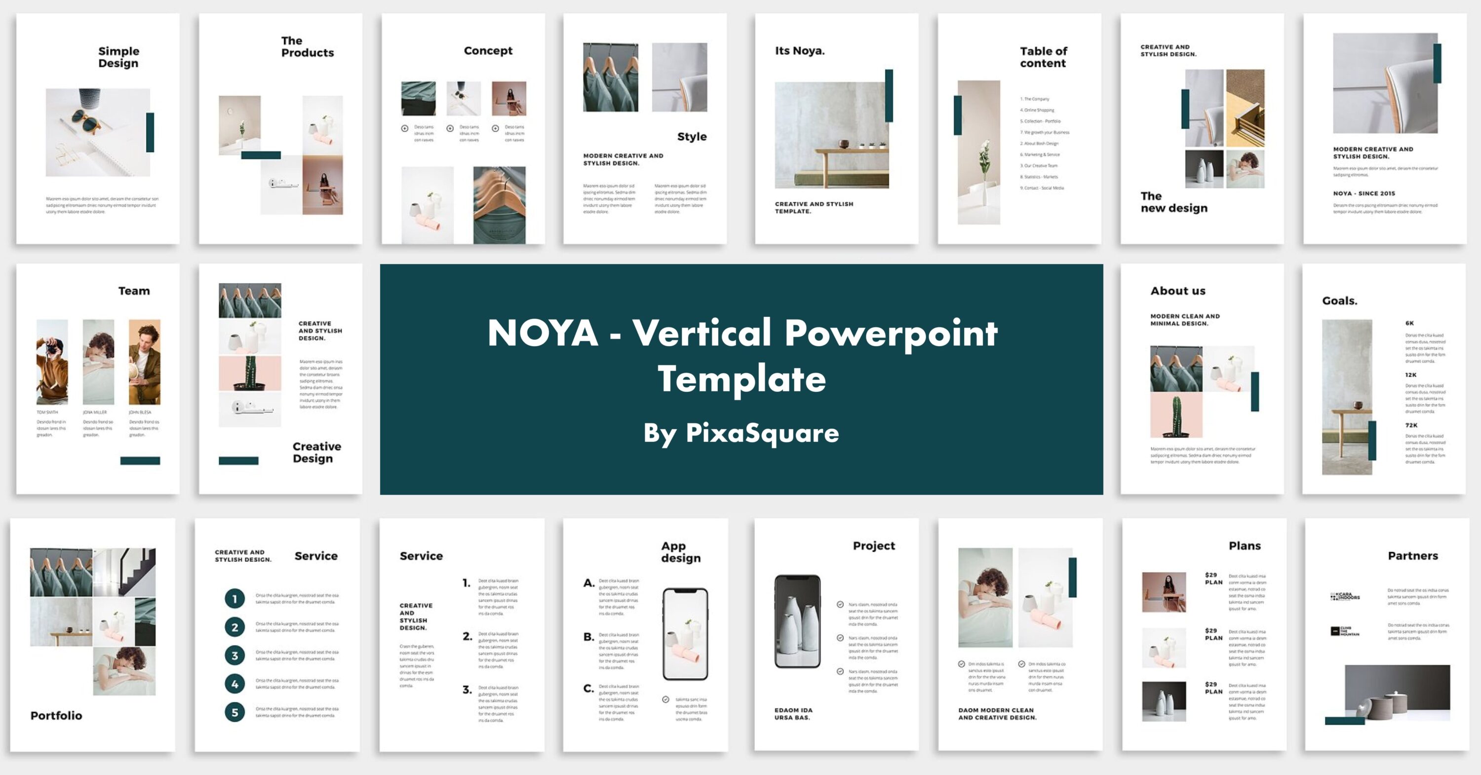 Noya Vertical Powerpoint Template Masterbundles