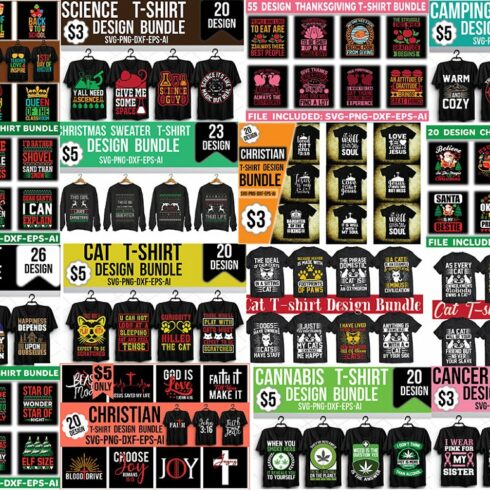 T Shirt Designs Mega Bundle Masterbundles