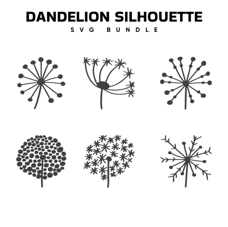 Dandelion Silhouette SVG MasterBundles