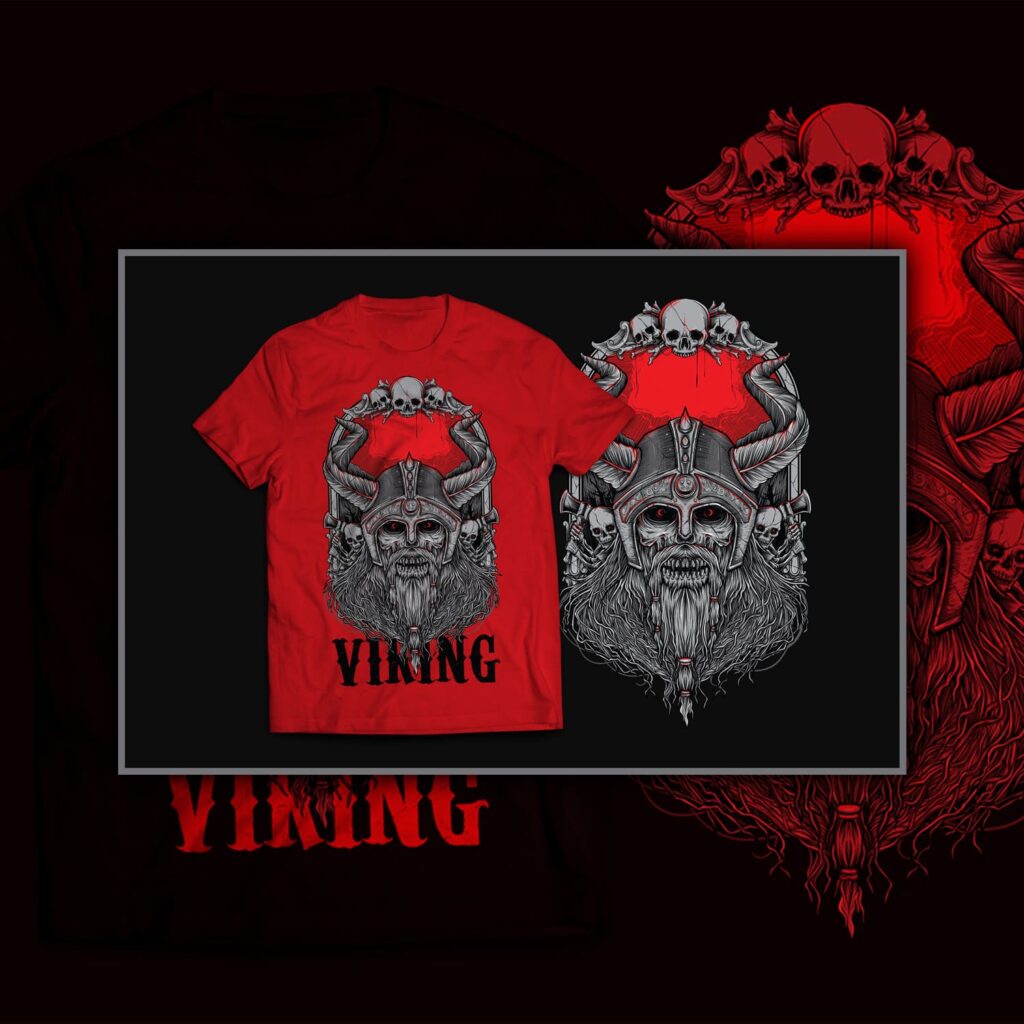 Viking Design T Shirt MasterBundles