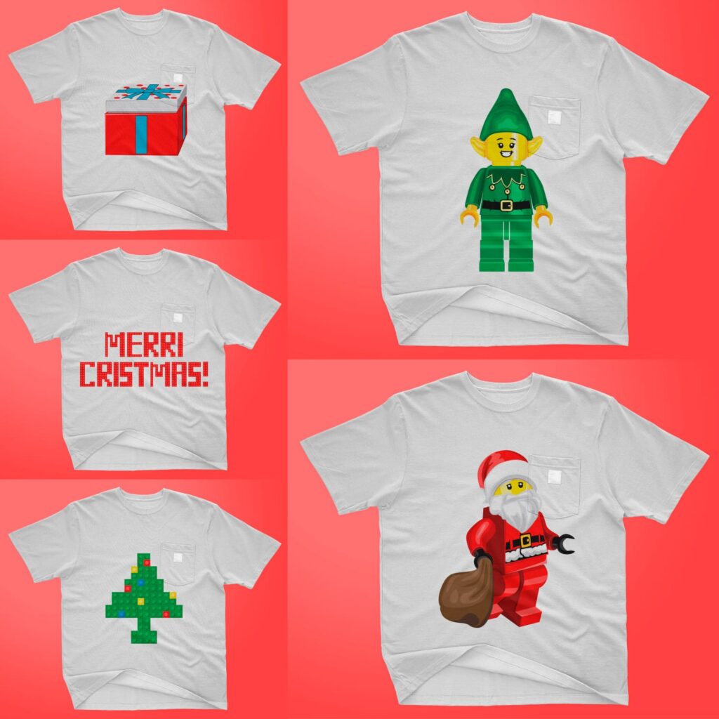 Lego Christmas Svg T Shirt Designs Bundle Masterbundles