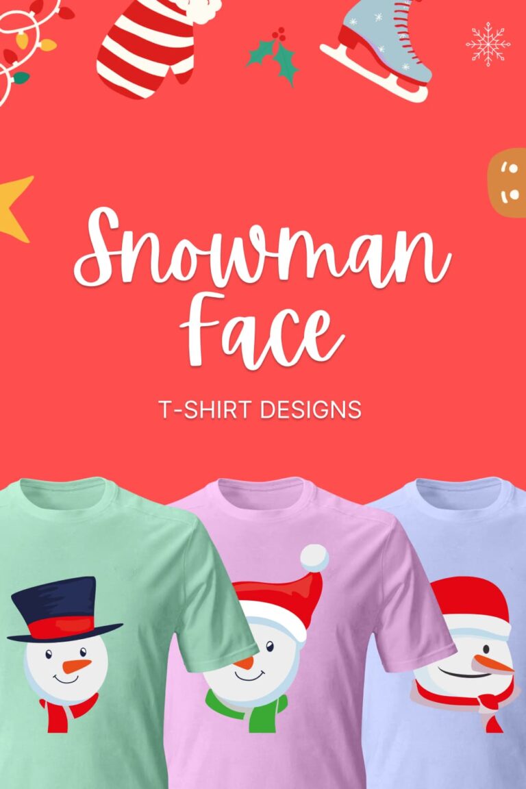 Snowman Face SVG T Shirt Designs MasterBundles