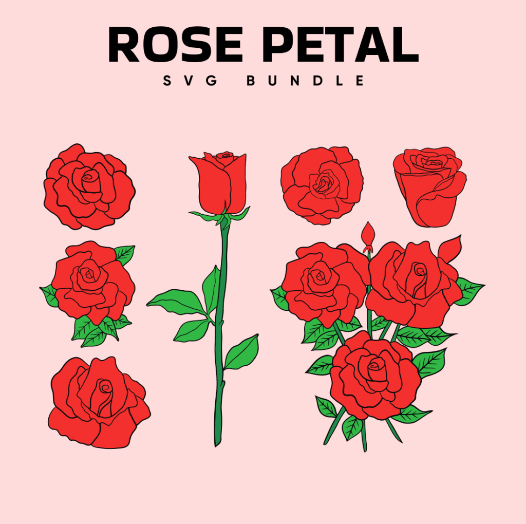 Rose Petal Svg Masterbundles