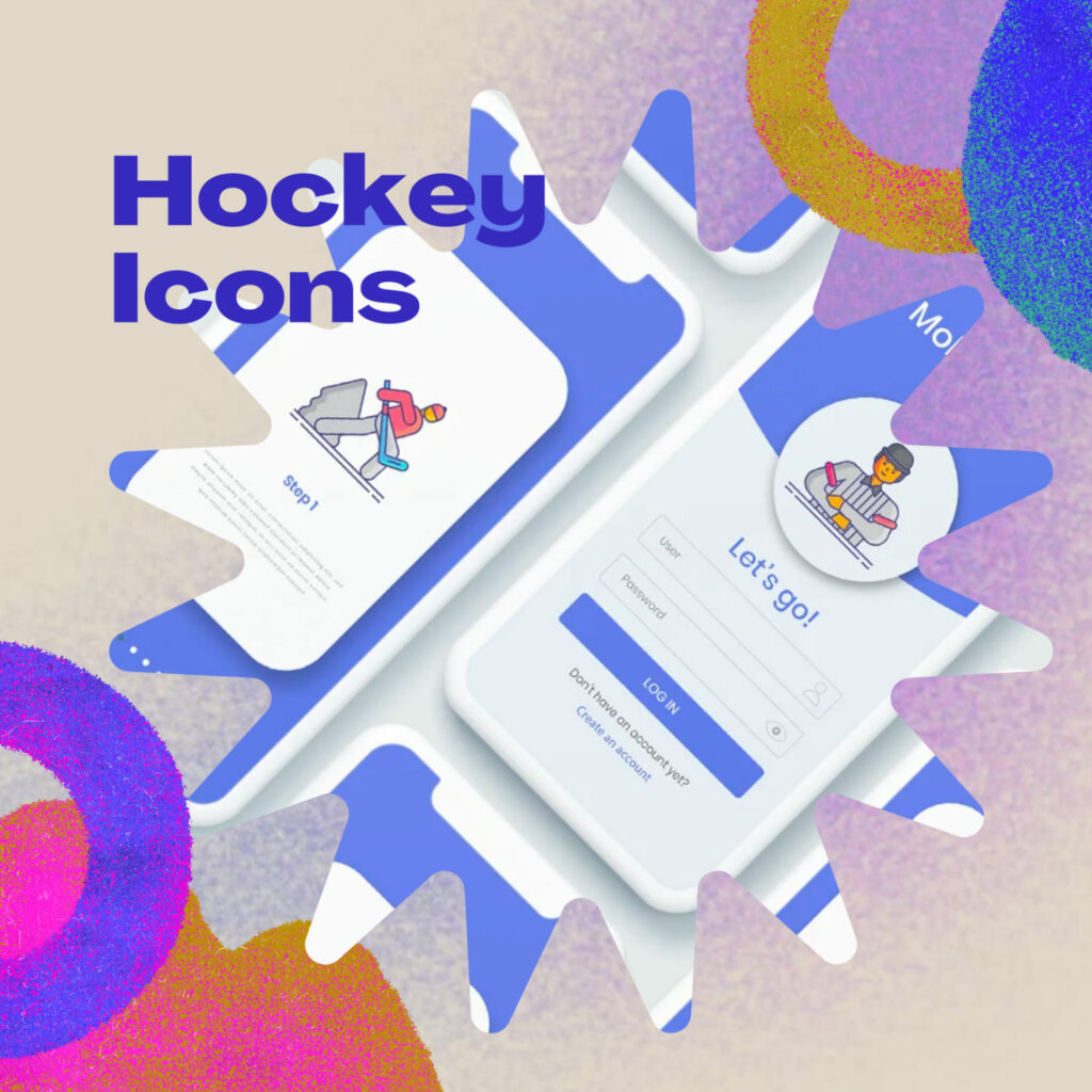 Hockey Player Sport Illustration Masterbundles