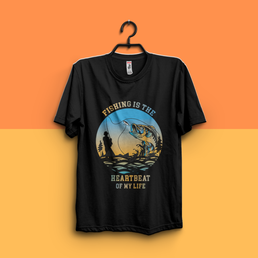 Fishing Is The Heartbeat Of My Life T Shirt Design MasterBundles