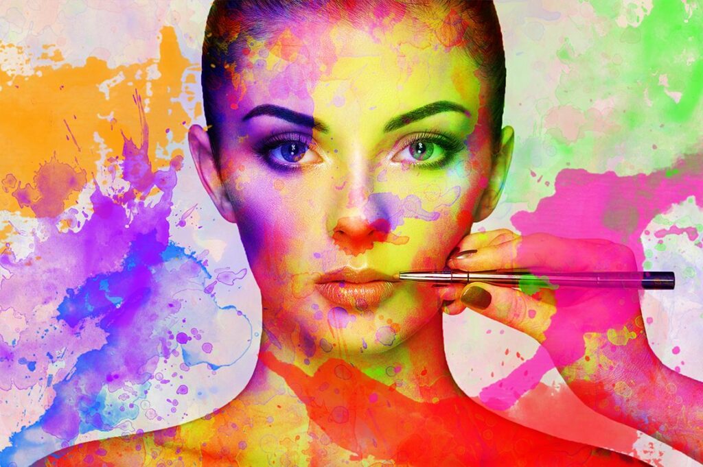 Color Splatter Photoshop Action MasterBundles