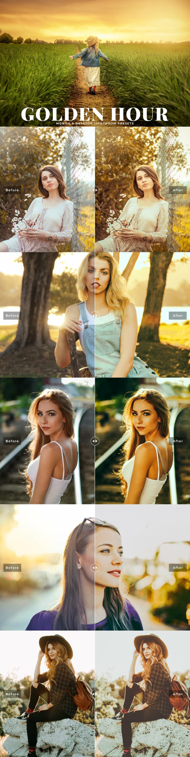 Golden Hour Lightroom Presets Masterbundles