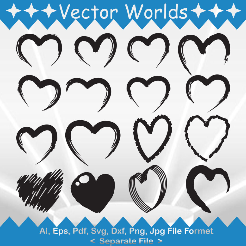 Scribble Heart Svg Bundle Masterbundles