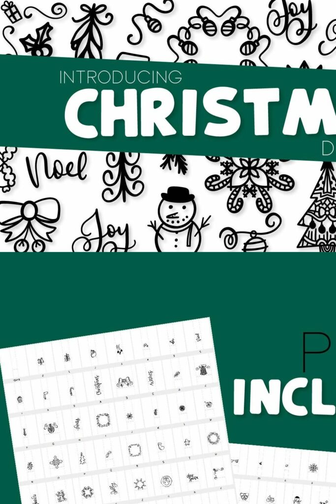 Christmas Dingbats Doodle Font MasterBundles