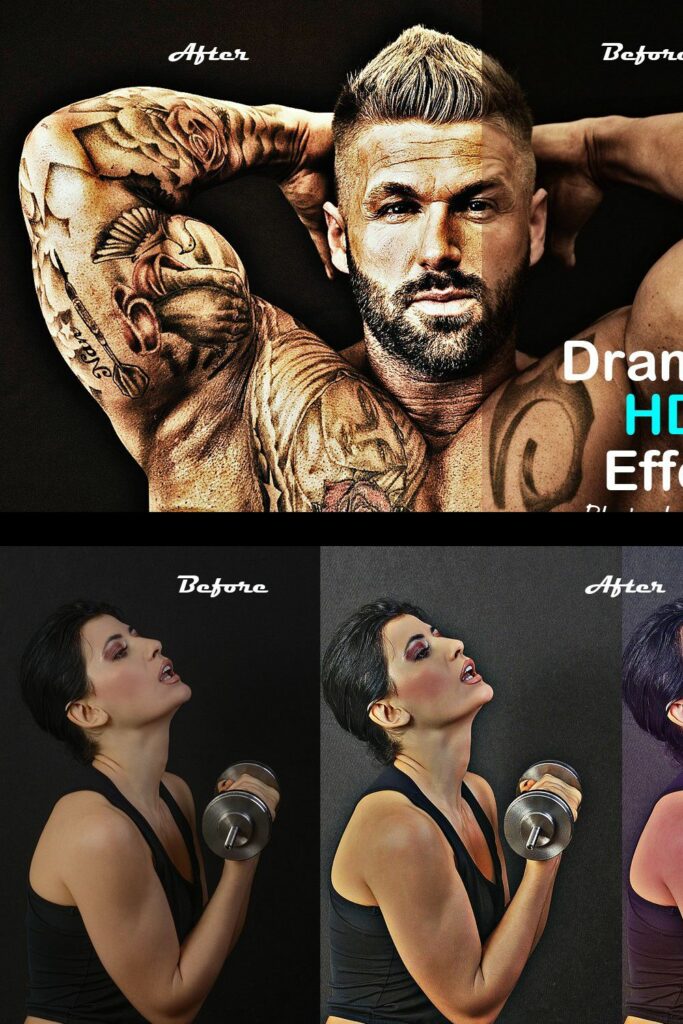 Dramatic HDR Effect Photoshop Action MasterBundles