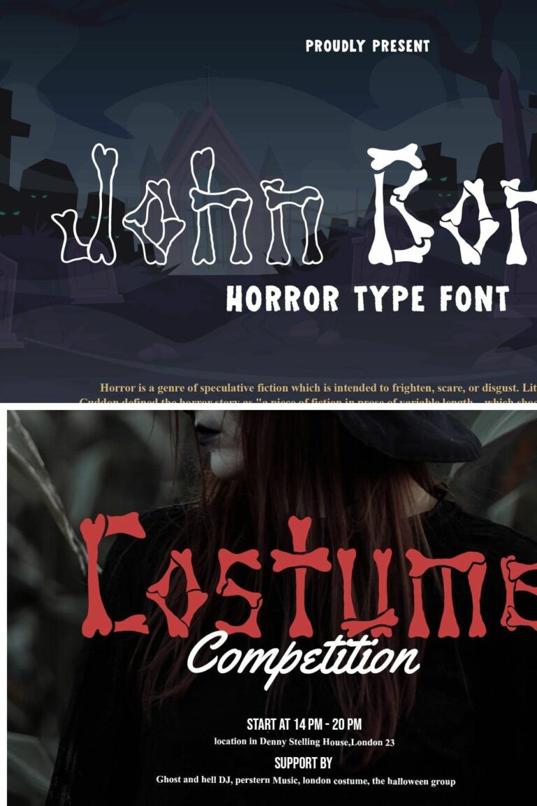 John Bones Scary Font Masterbundles