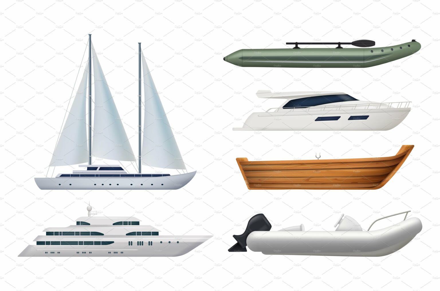 Sailing Boats Ocean Transportation MasterBundles