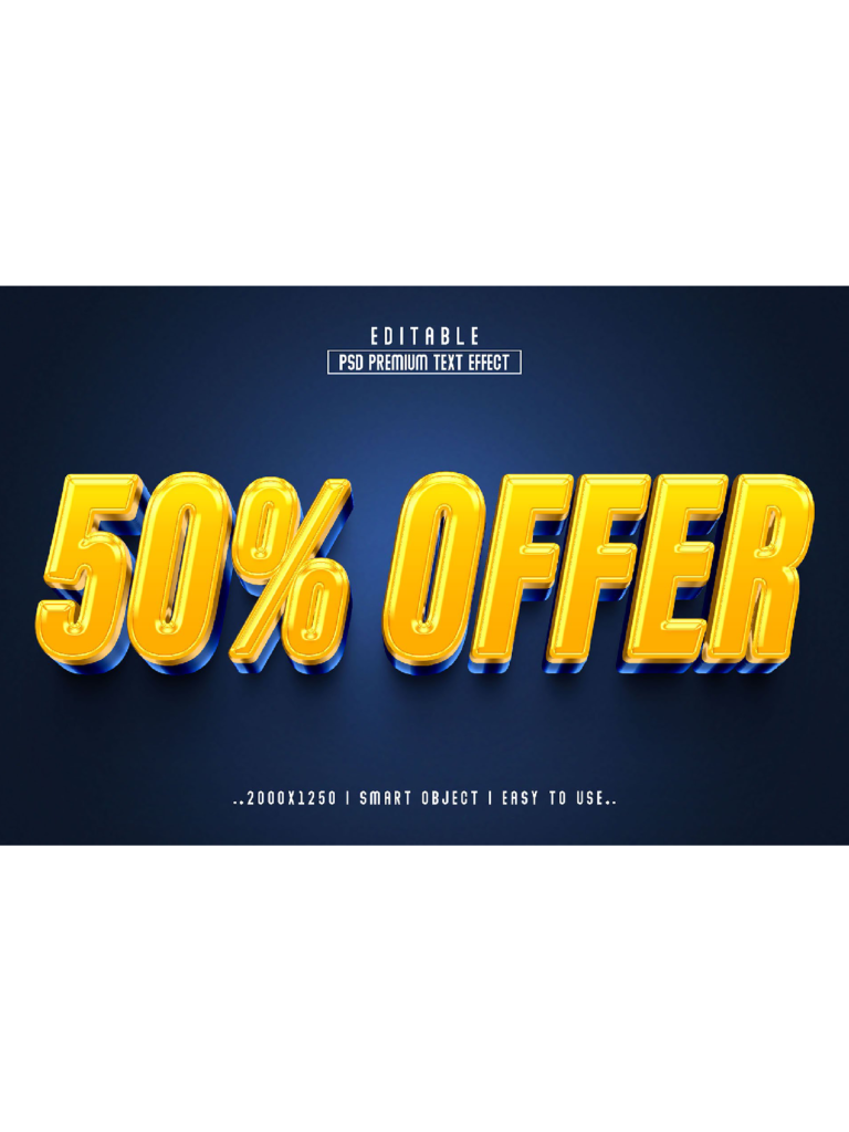 Offer D Editable Text Effect Masterbundles