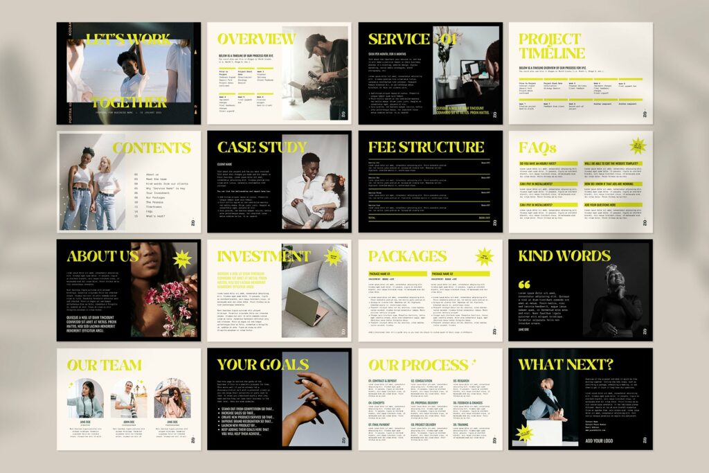 Fee Proposal Canva Template Masterbundles