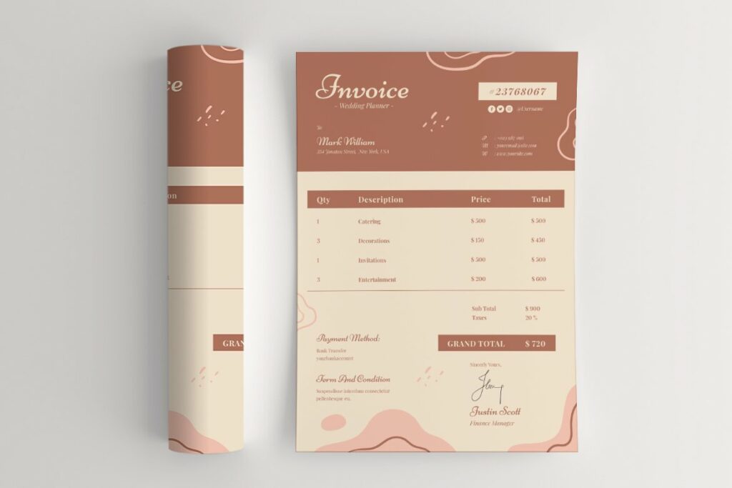 Invoice Wedding Planner MasterBundles