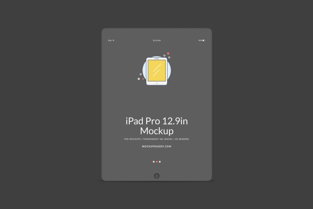 IPad Pro Clay Psd Mockup MasterBundles