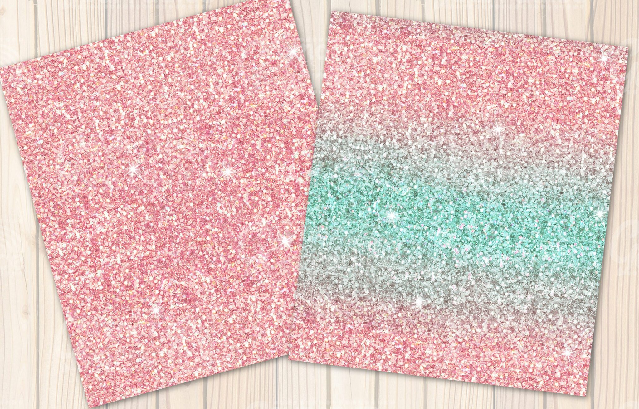 Rainbow Pastel Seamless Glitter MasterBundles