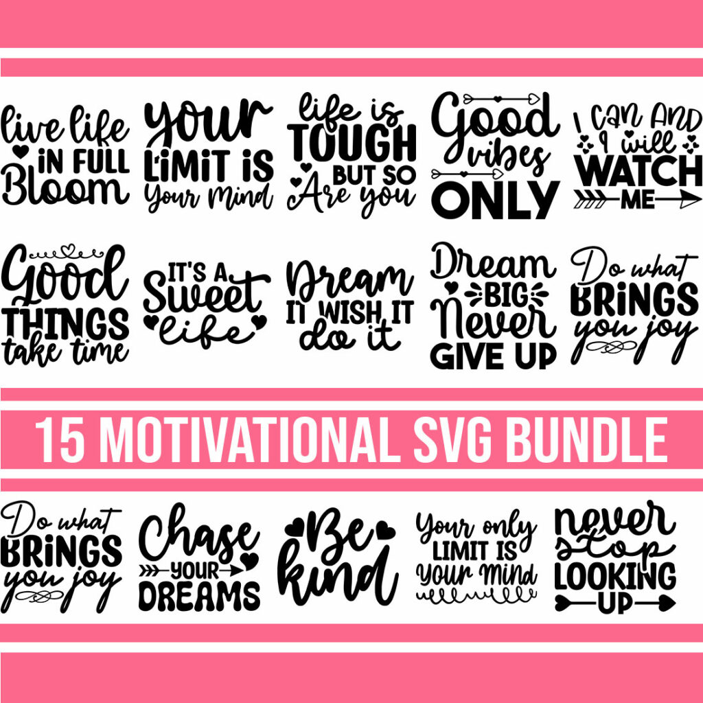 Motivational SVG Bundle MasterBundles