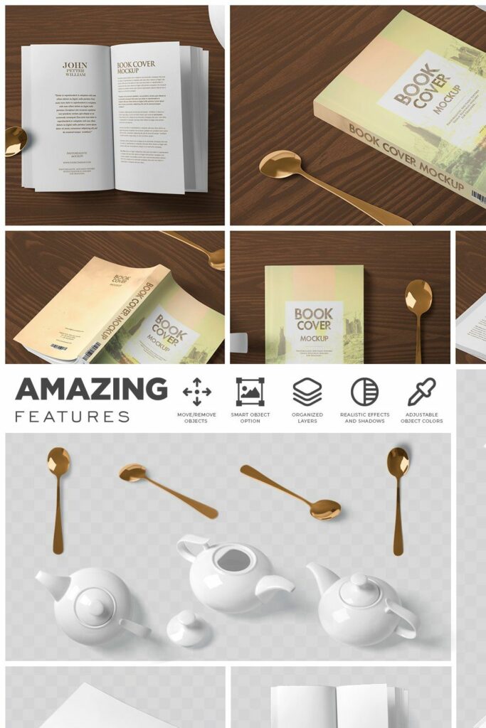 Mo Book Soft Cover Mockups Masterbundles