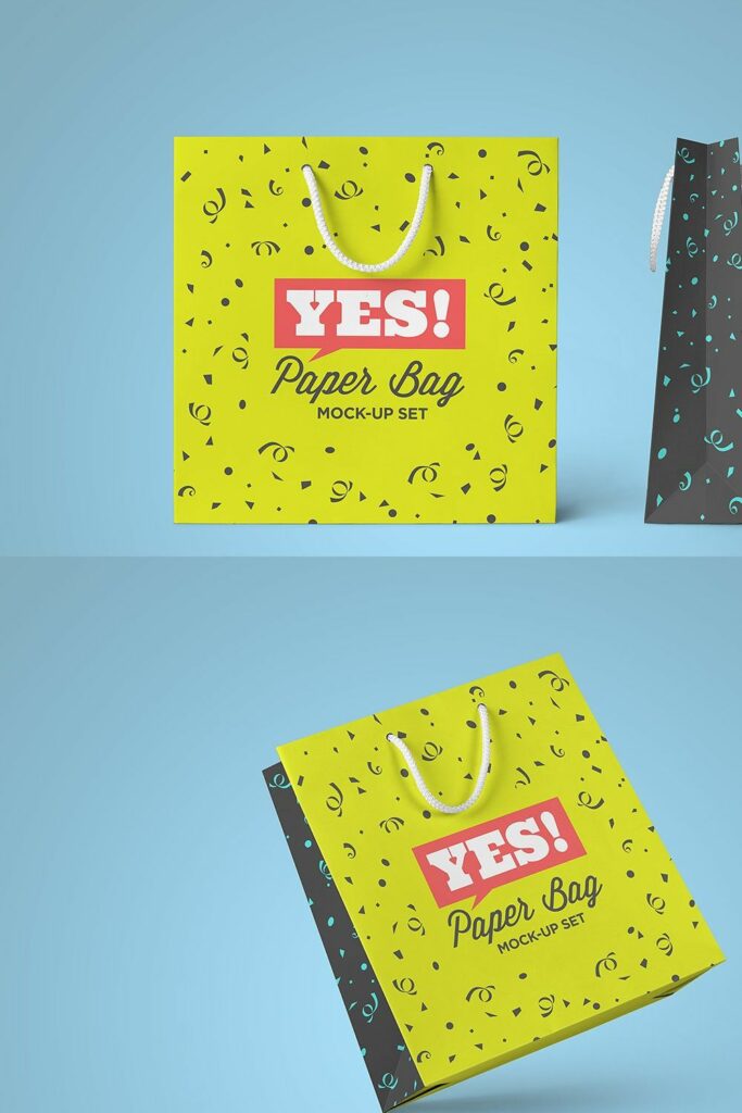 Square Paper Bag Mock Up Vol Masterbundles