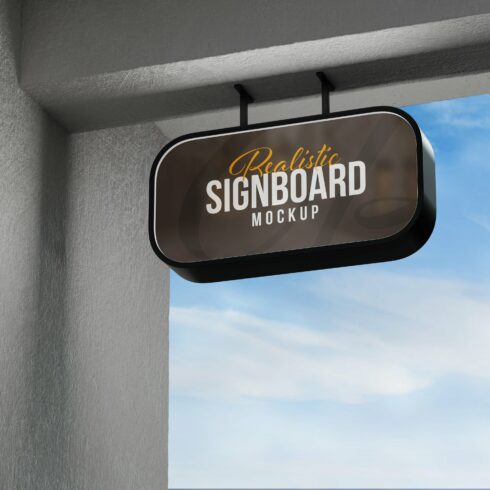 Realistic Signboard Mock Up Masterbundles