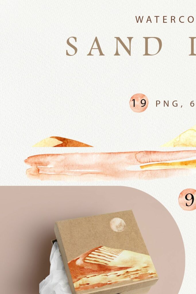 Watercolor Sand Dune Clip Art Masterbundles