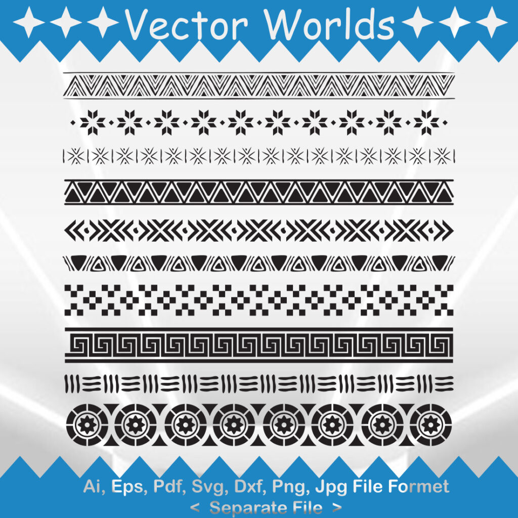 Aztec Border Svg Vector Design Masterbundles