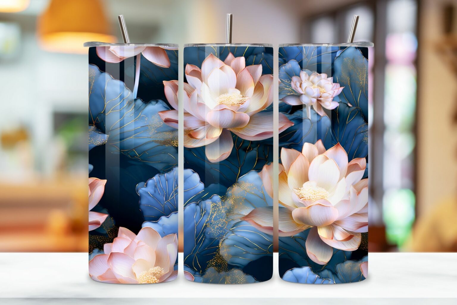 Floral Bloom Tumbler Wrap Seamless Png Wrap Sublimation Template