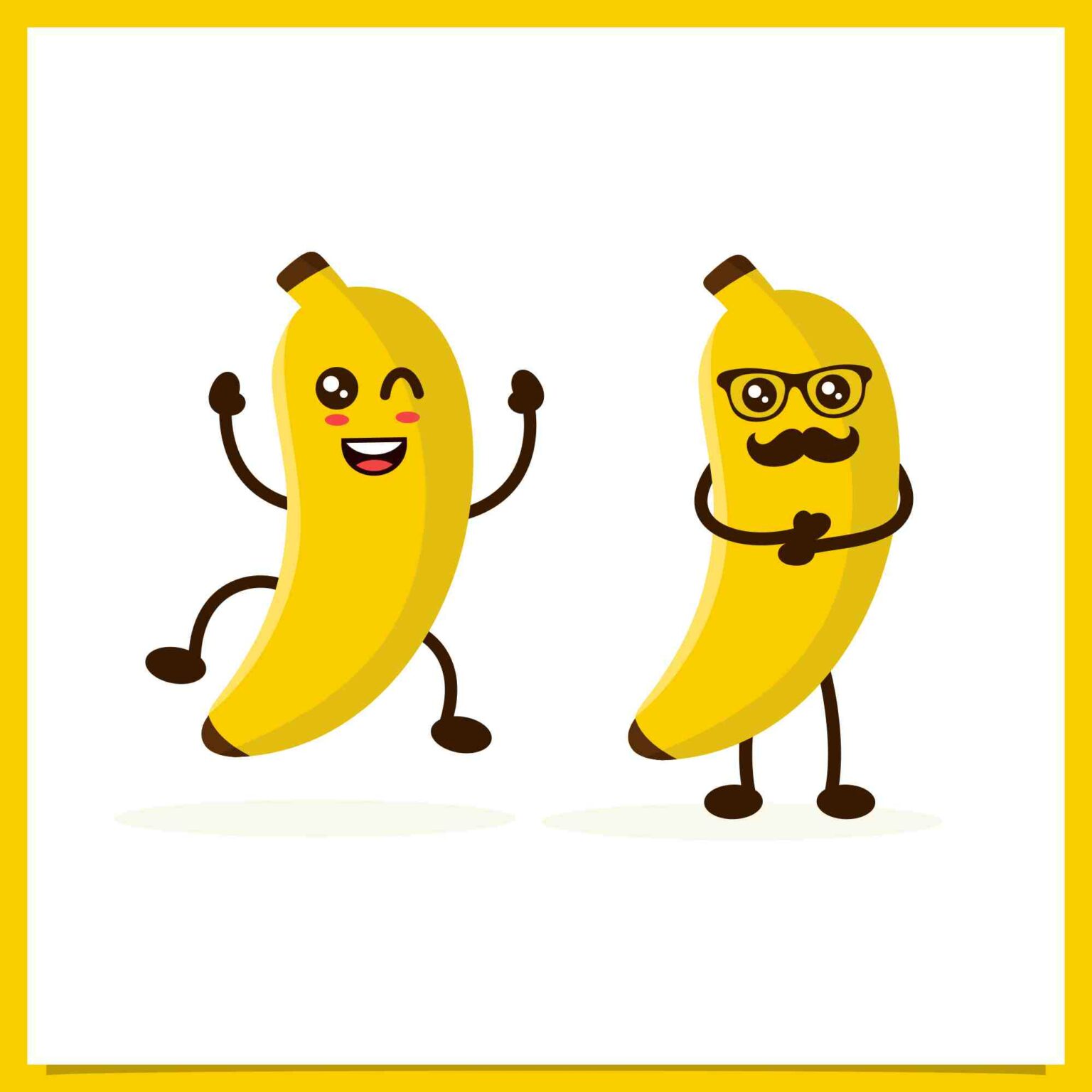 Set Cute Banana Character Design Collection 4 MasterBundles