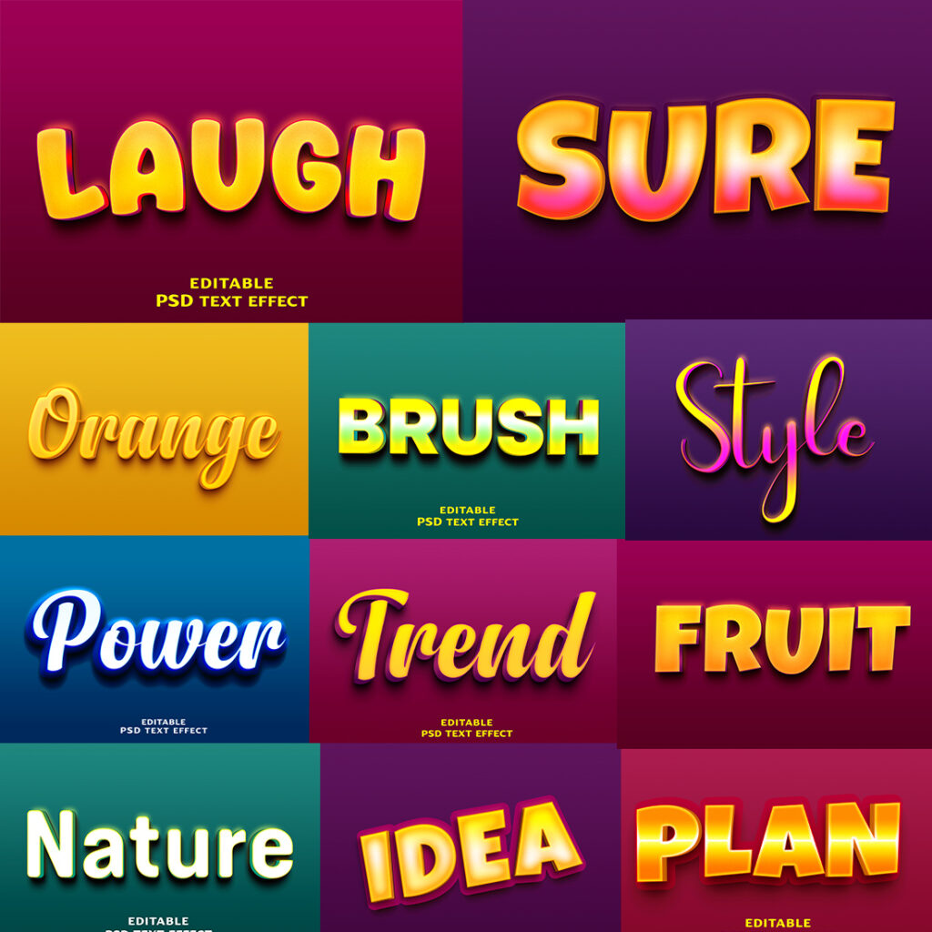 Best Psd Bundle D Editable Text Effect Best Text Effect Bundle