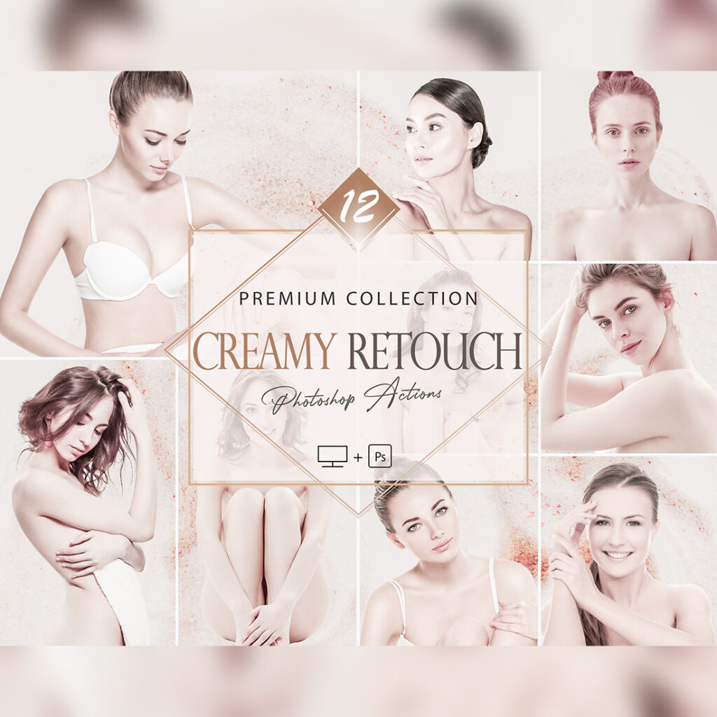 Creamy Retouch Photoshop Actions Cream Bright Acr Preset Nude Ps