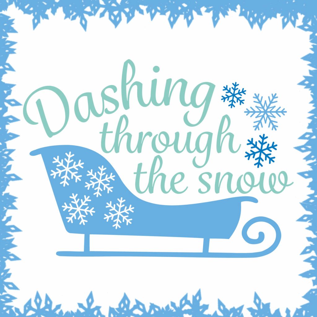 Dashing Through The Snow Free Svg Files Masterbundles