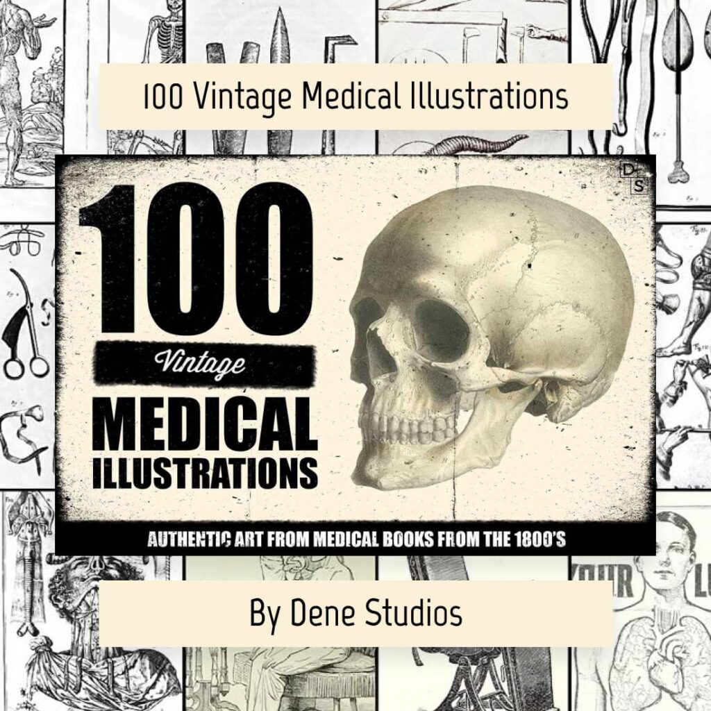 100 Vintage Medical Illustrations MasterBundles