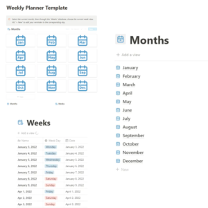 Weekly Planner Notion Template Masterbundles