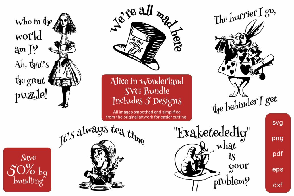 Alice In Wonderland Quote Bundle Masterbundles