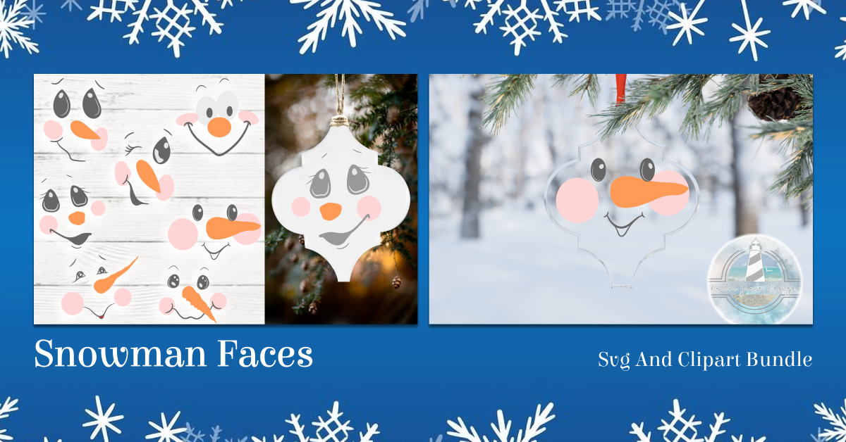 Snowman Faces SVG And Clipart Bundle Vol 1 MasterBundles