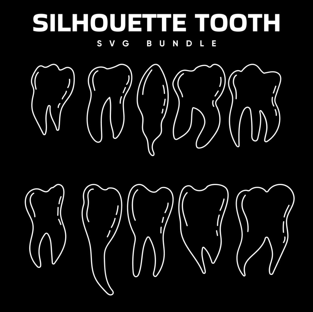 Silhouette Tooth Svg Designs Masterbundles