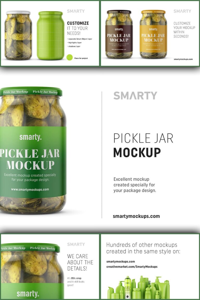 Pickle Jar Mockup Masterbundles