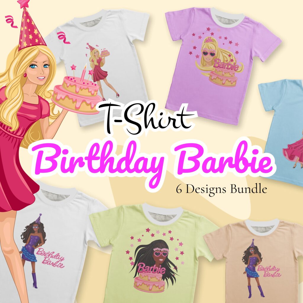 Birthday Barbie SVG T Shirt Designs Bundle MasterBundles