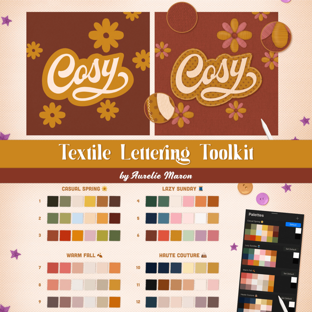 Textile Lettering Toolkit Masterbundles