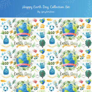 Watercolor Earth Day Clipart Masterbundles