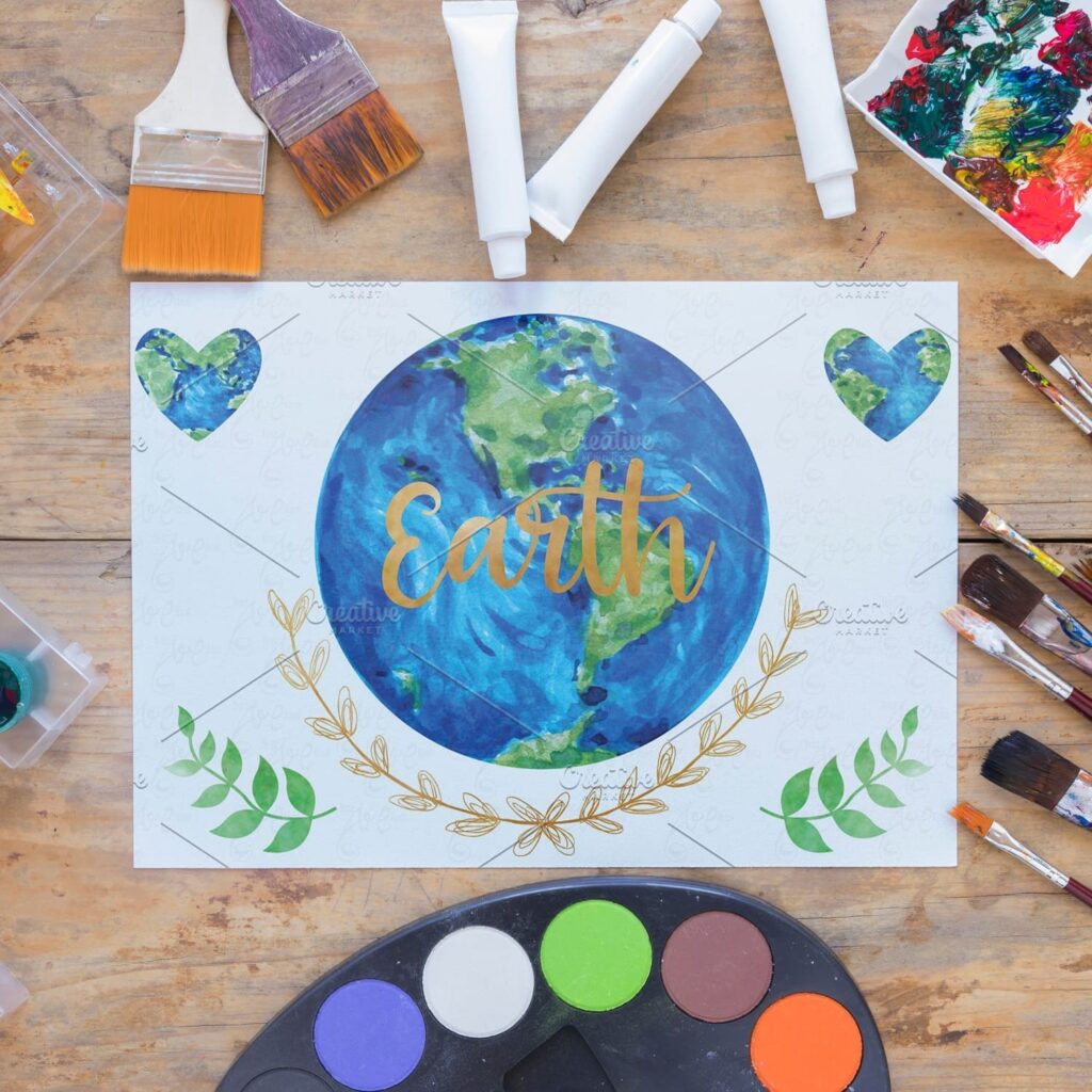 Watercolor Earth Collection Set Masterbundles