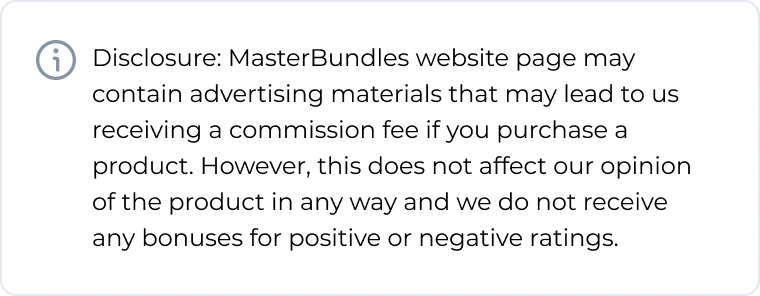 Disclosure: MasterBundles website page may contain advertising materials that may lead to us receiving a comission fee if you purchase a product...